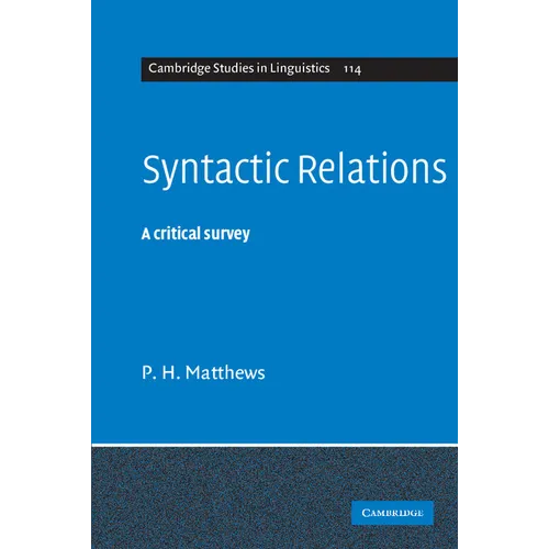 Syntactic Relations - Paperback