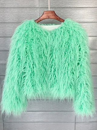 Buy light-green Faux Fur Jackets
