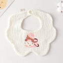 Cotton Gauze Baby Print Bibs Infant Bib