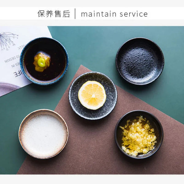 Seasoning Hot Sauce Dish Cup Ceramic Plate Small Dish Plates Butter Mustard Sushi Vinegar Soy Dishes Kitchen Porcelain Saucer