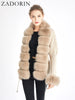 Knitted Sweater Fur Cardigan