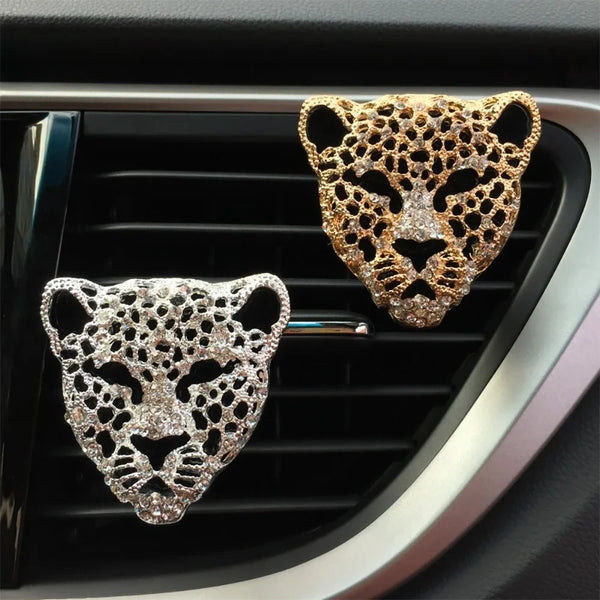 Crystal Leopard Car Air Vent Perfume Clip Charms