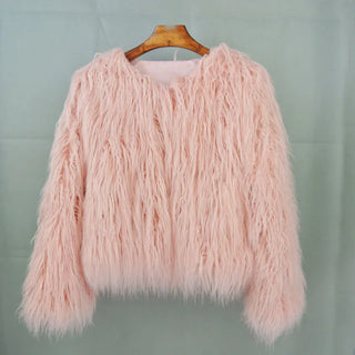 Buy pink Faux Fur Jackets