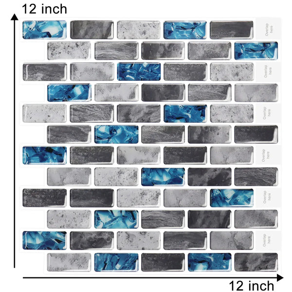 Strong Adhesive Subway Tiles Vinyl Wallpaper Peel and Stick