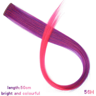 Buy 56h 22 Inch Synthetic Colored Highlight Hair Extensions