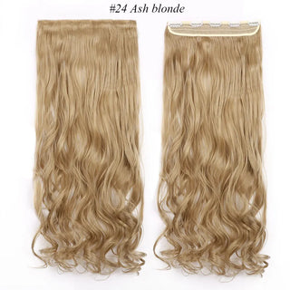 Buy ash-blonde Synthetic Long Wavy Clip in