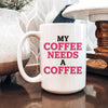Funny Coffee Mug | Coffee Addict Gift - Glitter Style Ceramic Cup, Dishwasher Safe