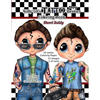 Nifty 50's Tattoo Boy Besties Coloring Book by Sherri Baldy - Paperback