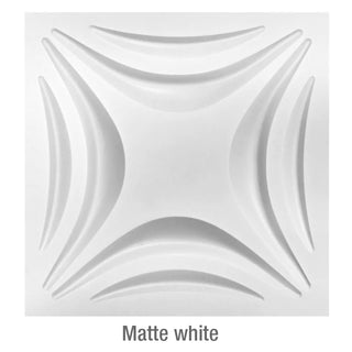 Buy w-matte-white Non-Self-Adhesive 3D Wall Sticker