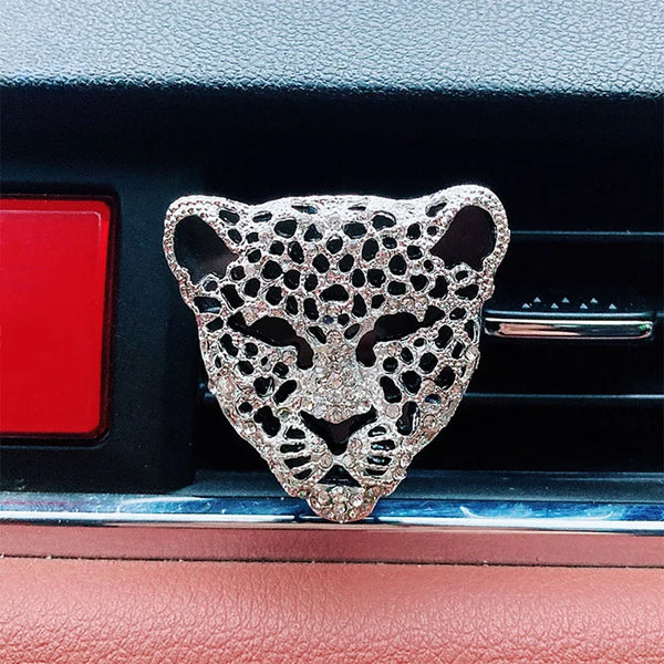 Crystal Leopard Car Air Vent Perfume Clip Charms