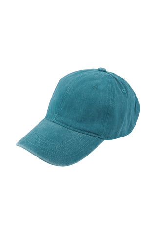 Buy teal Acid Washed Baseball Cap