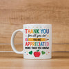 Teacher Appreciation Mug - Colorful Ceramic Coffee Cup | Thank You Gift