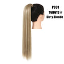 Synthetic Straight Ponytail Hair Extension Clip in