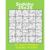 Sudoku 25x25 50 Giant Medium Sudoku Puzzles - Paperback