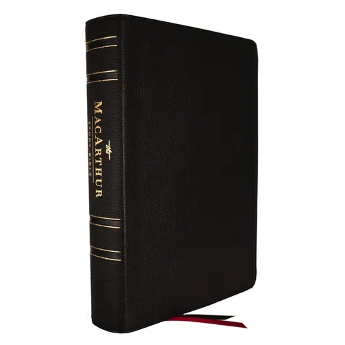 Nasb, MacArthur Study Bible, Black Genuine Leather, 1995 Text, Comfort Print: Unleashing God's Truth One Verse at a Time (Holy Bible, New American Sta - Leather