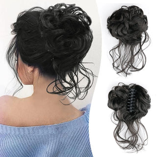 Buy cxzy-2 Messy Curly Fluffy Hair Bun Clip in Ponytail Hair Extensions