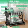Black Metal Dish Rack – 2-Layer / 3-Layer