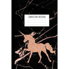 Composition Notebook: Rose Gold Unicorn and Smooth Black Marble and Rose Gold Notebook for Girls, Kids, School, Students and Teachers (Wide - Paperback