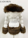 White raccoon fur