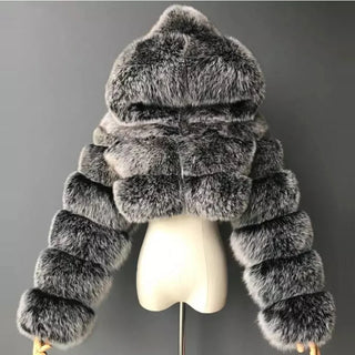 Buy silver-fox Furry Cropped Faux Fur