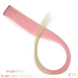 Buy 51h 22 Inch Synthetic Colored Highlight Hair Extensions