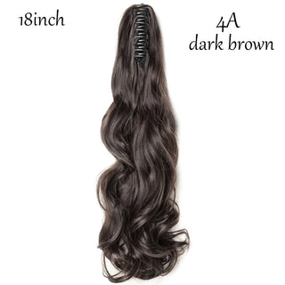 Buy dark-brown Claw Clip on Ponytail Hair Extension