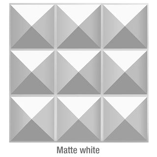 Buy t-matte-white Non-Self-Adhesive 3D Wall Sticker