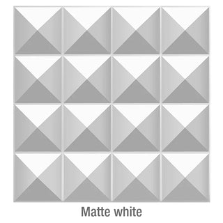 Buy p-matte-white Non-Self-Adhesive 3D Wall Sticker