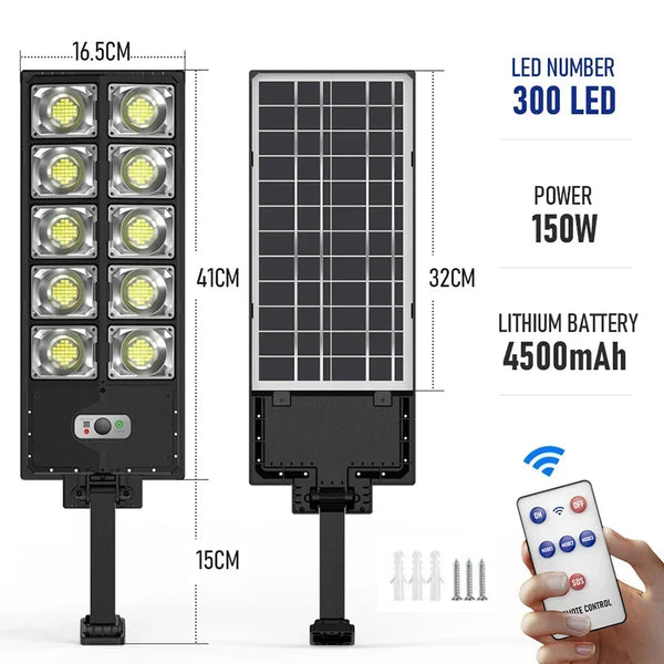 Powerful Outdoor Solar Lights 12000 Lumens Lighting 504 LED Garden Lamp Solar Panel Lamps Waterproof Motion Sensor Street Light