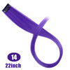 22 Inch Synthetic Colored Highlight Hair Extensions
