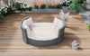 Patio 5-Piece Round Rattan Sectional Sofa Set All-Weather PE Wicker Sunbed Daybed With Round Liftable Table and Washable
