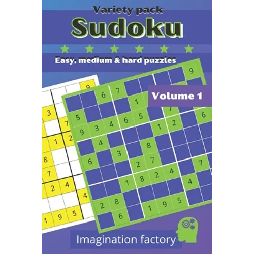 Sudoku variety pack. Easy, medium & hard puzzles: 100 puzzles. 6x9 travel size. Easy to carry - Paperback