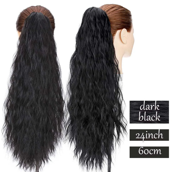 Synthetic Long Wavy Fake Ponytail Extension