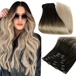 Buy 2-18-60 Double Weft Hair Extensions Human Hair for Woman