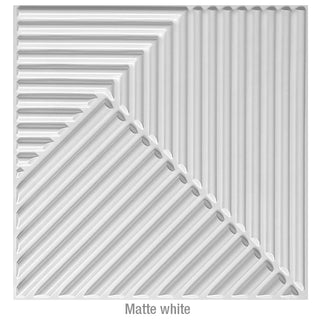 Buy f-matte-white Non-Self-Adhesive 3D Wall Sticker