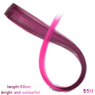 Buy 55h 22 Inch Synthetic Colored Highlight Hair Extensions