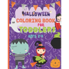 Halloween Coloring Book For Toddlers: Ages 2-4/ 20 Cute Spooky Halloween coloring designs featuring witches, ghosts, vampires, cats, bats, pumpkins, z - Paperback