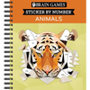 Brain Games - Sticker by Number: Animals - 2 Books in 1 (42 Images to Sticker) - Spiral