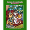 Christmas Dogs and Puppies Coloring Book: Adult Coloring Book Holiday Christmas Dogs and Puppies - Paperback