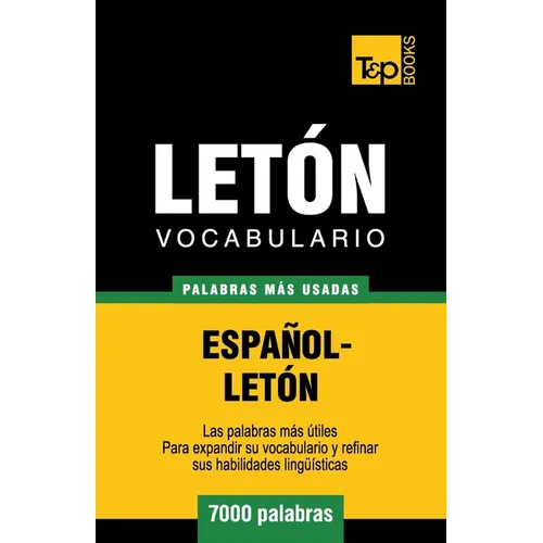 Vocabulario español-letón - 7000 palabras más usadas - Paperback