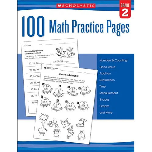 100 Math Practice Pages: Grade 2 - Paperback