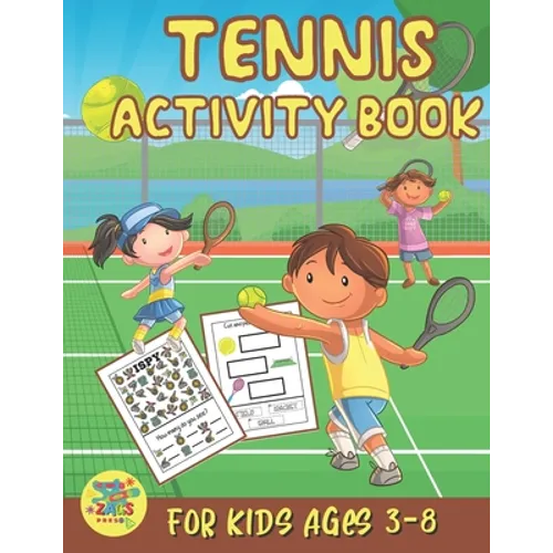 tennis activity book for kids ages 3-8: Tennis gift for kids ages 3 and up - Paperback