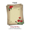 Vintage Red Roses Stationery Paper: Antique Letter Writing Paper for Home, Office, 25 Sheets (Border Paper Design) - Paperback