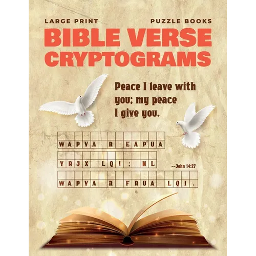Large Print Bible Verse Cryptograms Puzzle Books: Cryptoquotes Puzzle Books for Adults - Paperback