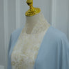 Lace-Panel Flared-Sleeve Open Abaya with Pockets(MOA332)