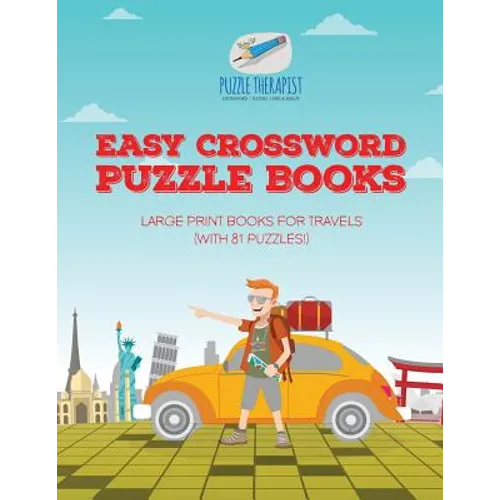 Easy Crossword Puzzle Books Large Print Books for Travels (with 81 puzzles!) - Paperback