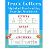 Trace Letters: Alphabet Handwriting Practice Workbook for Kids: ABC Print Handwriting Book & Preschool Writing Workbook with Sight Words for Pre K, Ki - Paperback