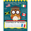 Handwriting Practice For Kids: Countries of the World With Workbook Sheets and A- Z Alphabet Flags Coloring Book Pages: Pre K, Kindergarten, Age 2-4, - Paperback