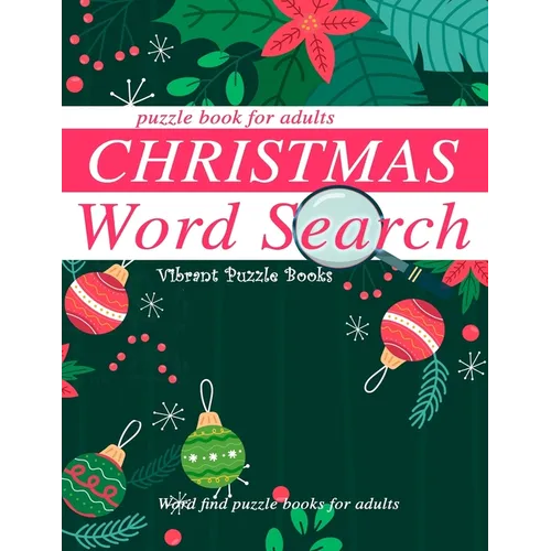 Christmas word search puzzle book for adults.: Word find puzzle books for adults - Paperback