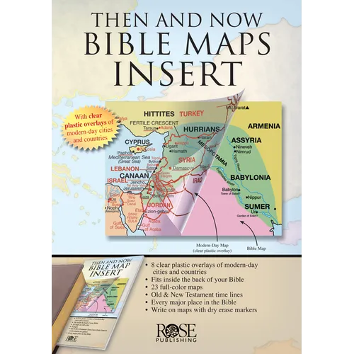 Then and Now Bible Maps Insert - Paperback